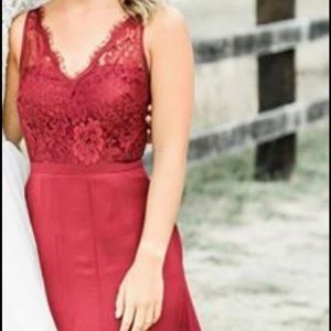 Red full length dress!